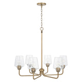 Capital Lighting 442261AD-512 Miller 6 Light Chandelier Aged Brass