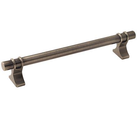 Amerock Cabinet Pull Gunmetal 6-5/16 inch (160 mm) Center to Center Davenport 1 Pack Drawer Pull Drawer Handle Cabinet Hardware