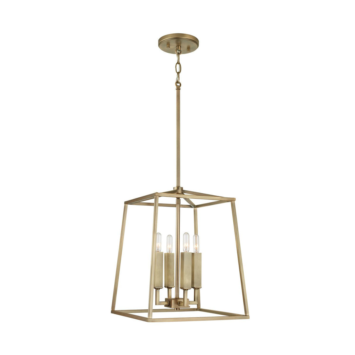 Capital Lighting 537641AD Thea 4 Light Foyer Aged Brass