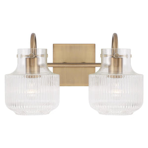 Capital Lighting 145121AD Nyla 2 Light Vanity Aged Brass