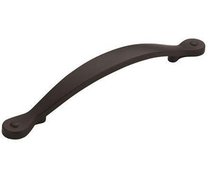 Amerock Cabinet Pull Matte Black 5-1/16 inch (128 mm) Center to Center Inspirations 1 Pack Drawer Pull Drawer Handle Cabinet Hardware