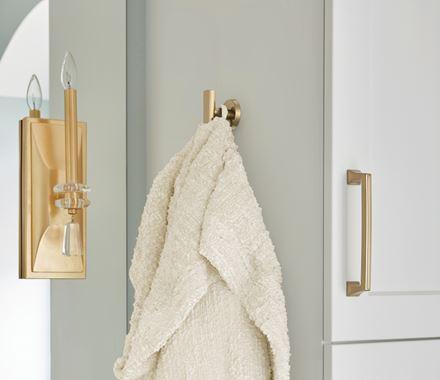 Amerock BH26542BBZ Golden Champagne Single Robe Hook 2-1/4 in. (57 mm) Length Towel Holder Arrondi Towel Hook for Bathroom Bathroom Hardware Bath Accessories