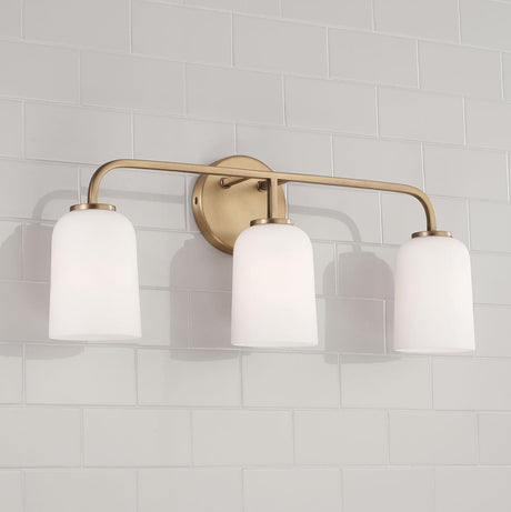 Capital Lighting 148831AD-542 Lawson 3 Light Vanity Aged Brass