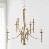 Capital Lighting 442681AD-701 Abbie 8 Light Chandelier Aged Brass