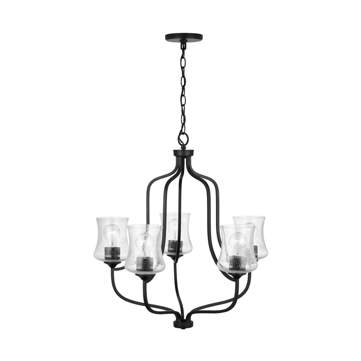 Capital Lighting 439251MB-499 Reeves 5 Light Chandelier Matte Black