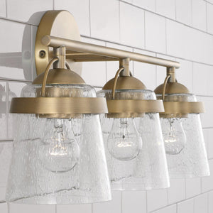 Capital Lighting 147031AD-534 Madison 3 Light Vanity Aged Brass