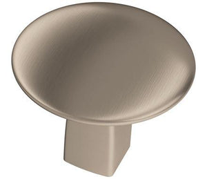 Amerock Cabinet Knob Satin Nickel 1-1/4 inch (32 mm) Diameter Riva 1 Pack Drawer Knob Cabinet Hardware