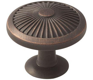 Amerock Cabinet Knob Oil Rubbed Bronze 1-3/8 inch (35 mm) Diameter Crawford 1 Pack Drawer Knob Cabinet Hardware