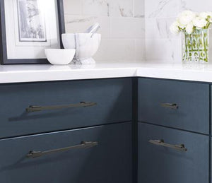 Amerock Cabinet Pull Matte Black/Matte Black 7-9/16 inch (192 mm) Center to Center Urbanite 1 Pack Drawer Pull Drawer Handle Cabinet Hardware