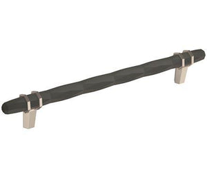 Amerock Cabinet Pull Black Bronze/Satin Nickel 8 inch (203 mm) Center-to-Center London 1 Pack Drawer Pull Drawer Handle Cabinet Hardware