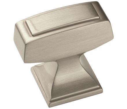 Amerock Cabinet Knob Satin Nickel 1-1/4 inch (32 mm) Length Mulholland 1 Pack Drawer Knob Cabinet Hardware