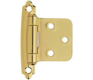 Amerock Cabinet Hinge Variable Overlay Hinge Polished Brass 2 Pack Self-Closing Hinge Face Mount Hinge Cabinet Door Hinge