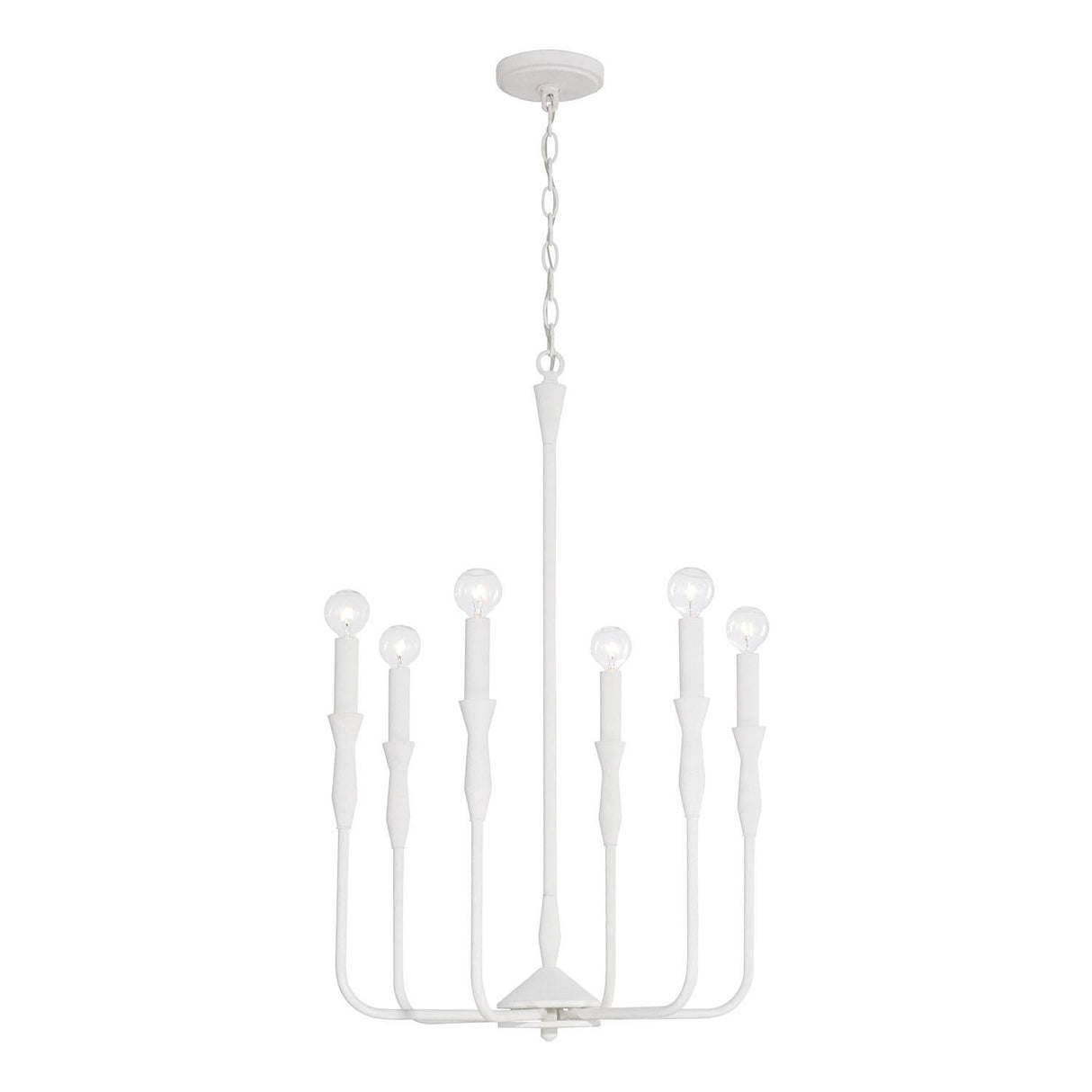 Capital Lighting 450361XW Paloma 6 Light Chandelier Textured White