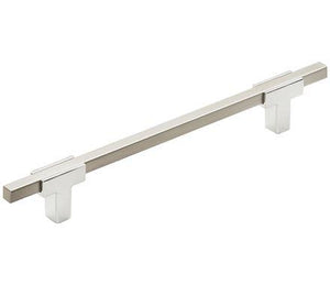 Amerock Cabinet Pull Polished Chrome/Satin Nickel 6-5/16 inch (160 mm) Center to Center Urbanite 1 Pack Drawer Pull Drawer Handle Cabinet Hardware