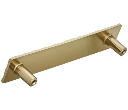 Amerock Cabinet Pull Golden Champagne 5-1/16 inch (128 mm) Center to Center Kamari 1 Pack Drawer Pull Drawer Handle Cabinet Hardware