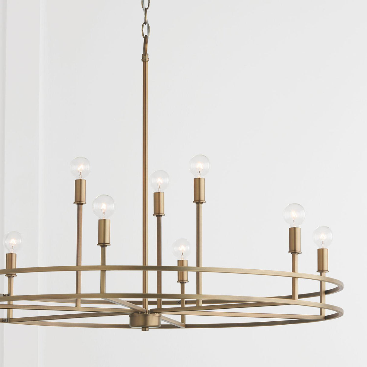 Capital Lighting 448791AD Fuller 9 Light Chandelier Aged Brass