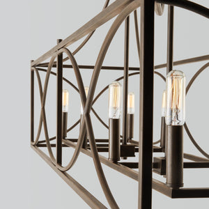 Capital Lighting 829181NG Tybee 8 Light Island Nordic Grey