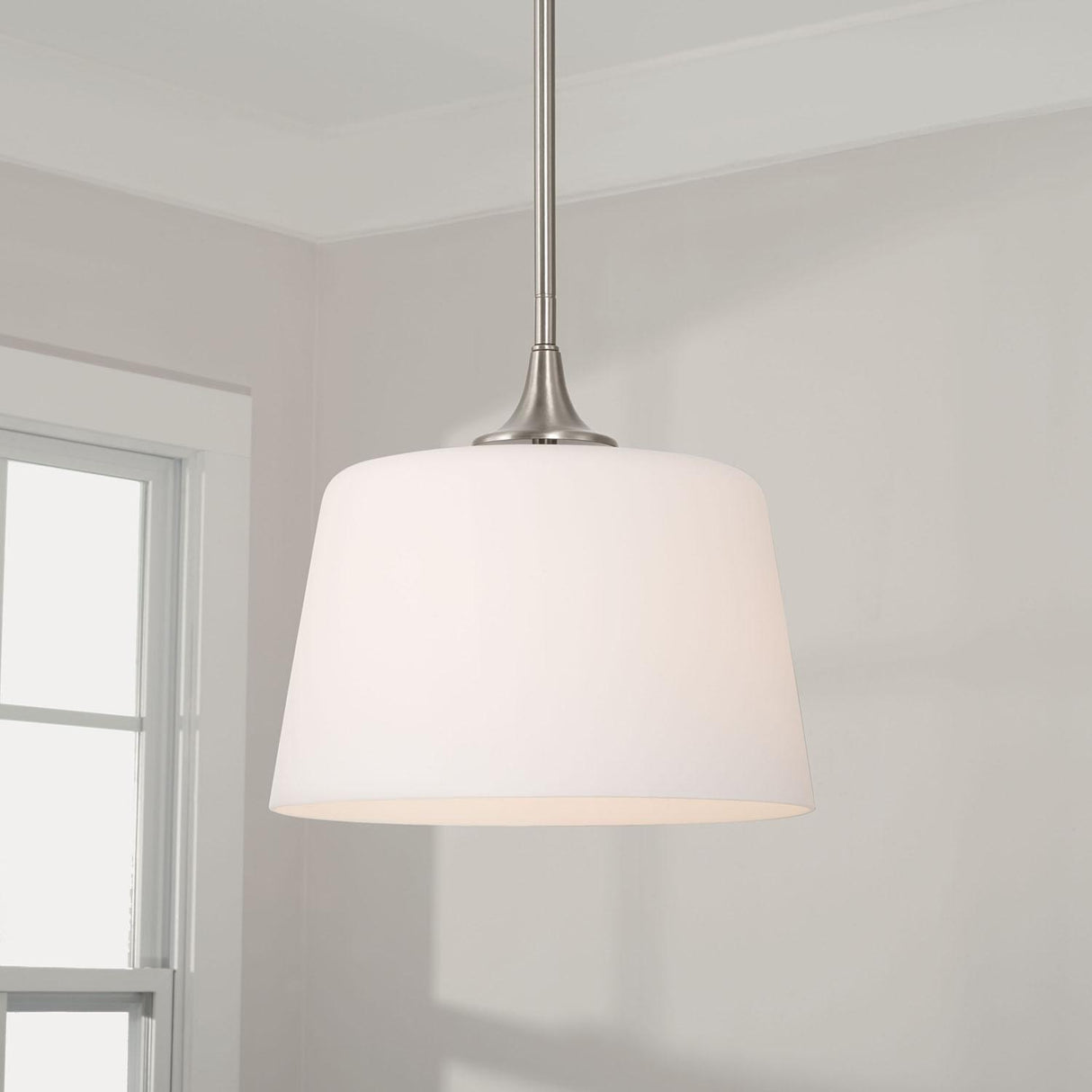 Capital Lighting 248911BN Presley 1 Light Dual Mount Semi-Flush/Pendant Brushed Nickel