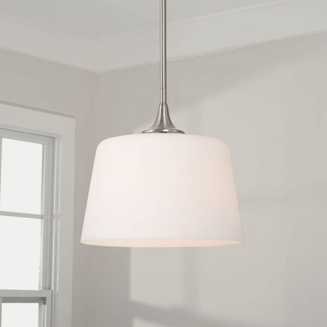 Capital Lighting 248911BN Presley 1 Light Dual Mount Semi-Flush/Pendant Brushed Nickel