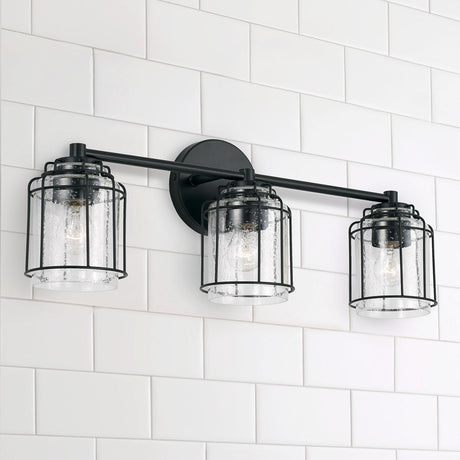 Capital Lighting 142931MB-516 Harmon 3 Light Vanity Matte Black