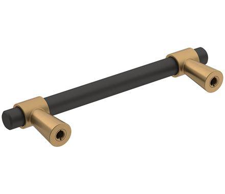 Amerock Cabinet Pull Matte Black/Champagne Bronze 3-3/4 inch (96 mm) Center-to-Center Mergence 1 Pack Drawer Pull Cabinet Handle Cabinet Hardware