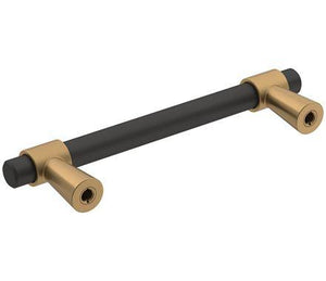 Amerock Cabinet Pull Matte Black/Champagne Bronze 3-3/4 inch (96 mm) Center-to-Center Mergence 1 Pack Drawer Pull Cabinet Handle Cabinet Hardware