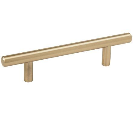Amerock Cabinet Pull Golden Champagne 3-3/4 inch (96 mm) Center to Center Bar Pulls 1 Pack Drawer Pull Drawer Handle Cabinet Hardware