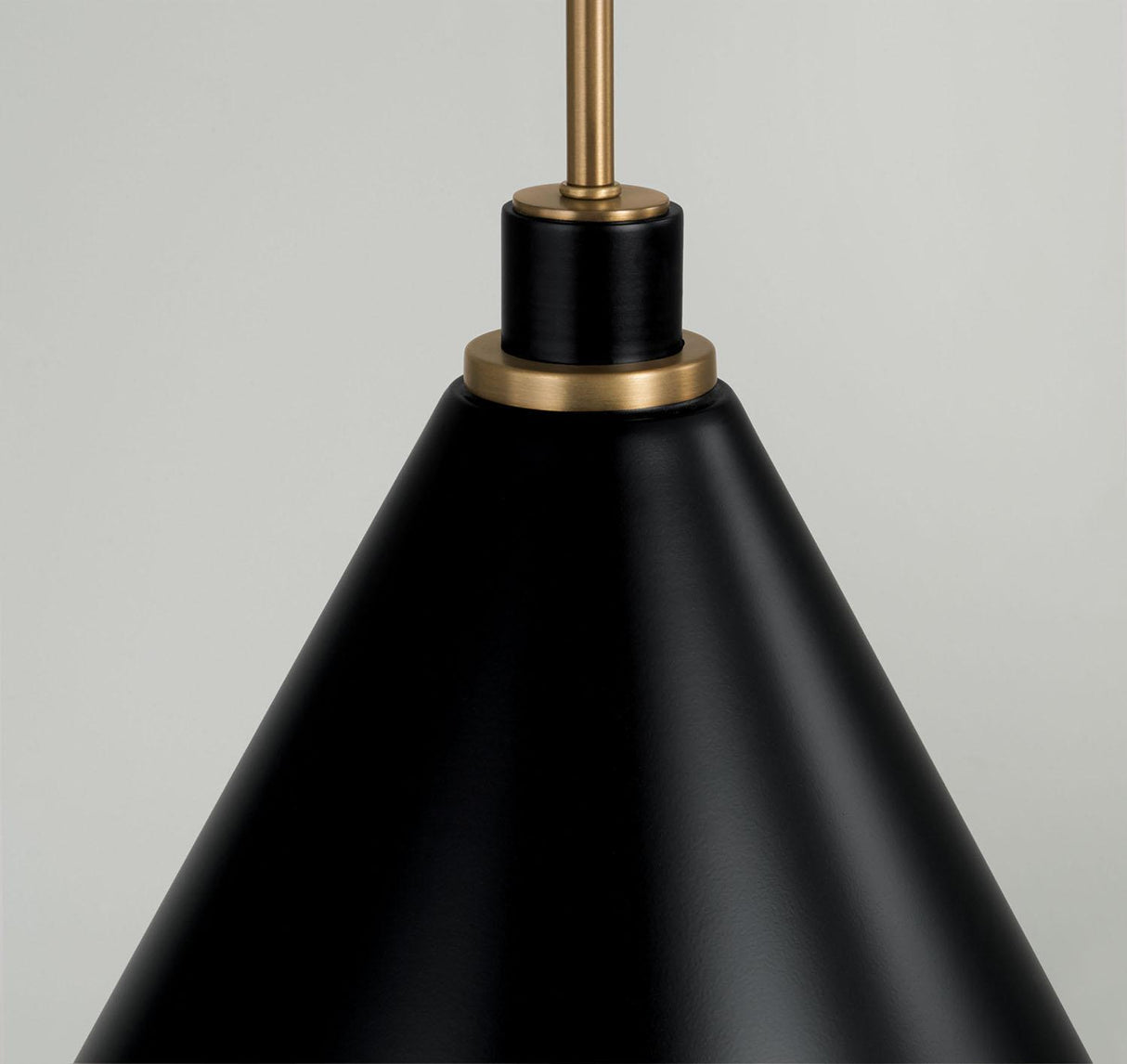 Capital Lighting 350112AB Bradley 1 Light Pendant Aged Brass and Black