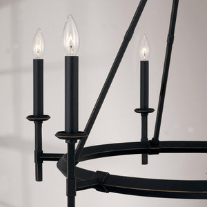 Capital Lighting 445261IH Ogden 6 Light Chandelier Brushed Black Iron