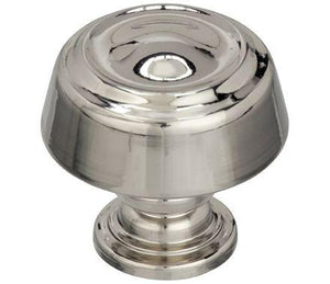 Amerock Cabinet Knob Polished Nickel 1-3/16 inch (30 mm) Diameter Kane 1 Pack Drawer Knob Cabinet Hardware