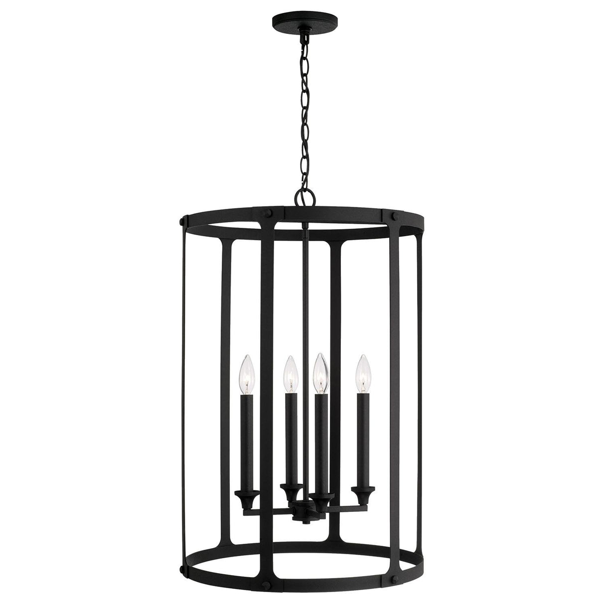 Capital Lighting 544941BI Brennen 4 Light Foyer Black Iron