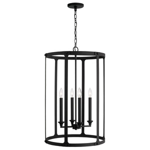 Capital Lighting 544941BI Brennen 4 Light Foyer Black Iron