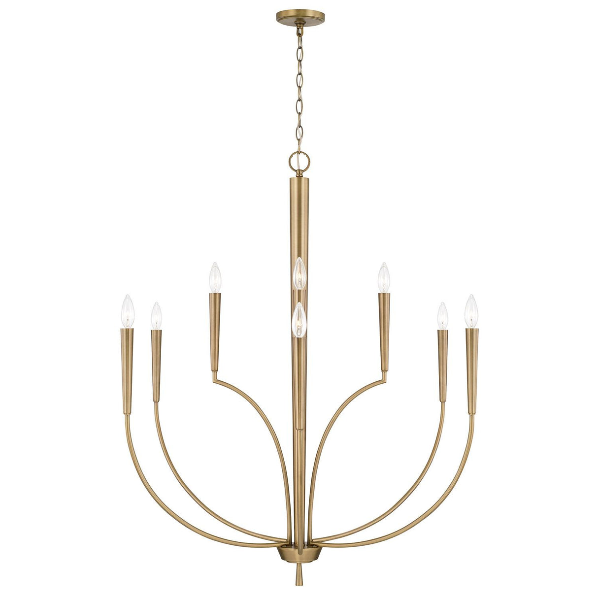 Capital Lighting 445901AD Holden 10 Light Chandelier Aged Brass