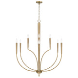 Capital Lighting 445901AD Holden 10 Light Chandelier Aged Brass