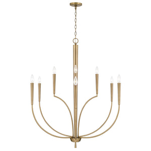 Capital Lighting 445901AD Holden 10 Light Chandelier Aged Brass