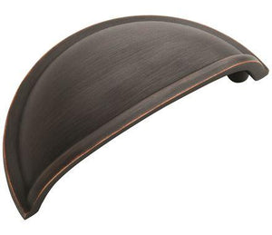 Amerock Cabinet Cup Pull Oil Rubbed Bronze 3 inch (76 mm) Center to Center Cup Pulls 1 Pack Drawer Pull Drawer Handle Cabinet Hardware