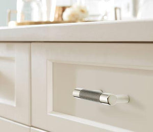 Amerock Cabinet Pull Polished Nickel/Gunmetal 3inch & 3-3/4 inch (76mm & 96 mm) Center to Center Esquire 1 Pack Drawer Pull Drawer Handle Cabinet Hardware