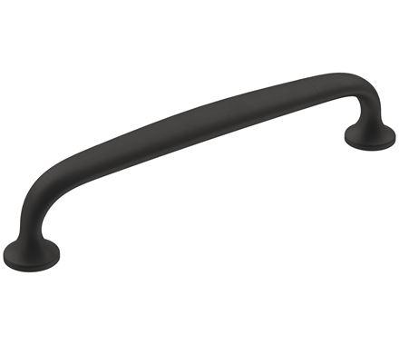Amerock Cabinet Pull Matte Black 5-1/16 inch (128 mm) Center-to-Center Renown 1 Pack Drawer Pull Cabinet Handle Cabinet Hardware