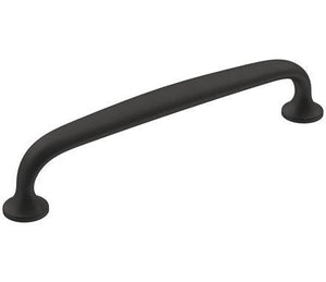 Amerock Cabinet Pull Matte Black 5-1/16 inch (128 mm) Center-to-Center Renown 1 Pack Drawer Pull Cabinet Handle Cabinet Hardware
