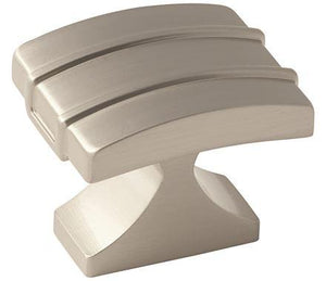Amerock Cabinet Knob Satin Nickel 1-1/2 inch (38 mm) Length Davenport 1 Pack Drawer Knob Cabinet Hardware