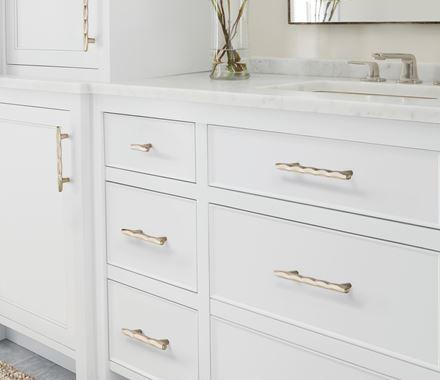 Amerock Cabinet Pull Satin Nickel 3-3/4 inch (96 mm) Center to Center St. Vincent 1 Pack Drawer Pull Drawer Handle Cabinet Hardware