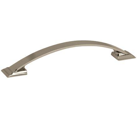Amerock Cabinet Pull Polished Nickel 5-1/16 inch (128 mm) Center to Center Candler 1 Pack Drawer Pull Drawer Handle Cabinet Hardware