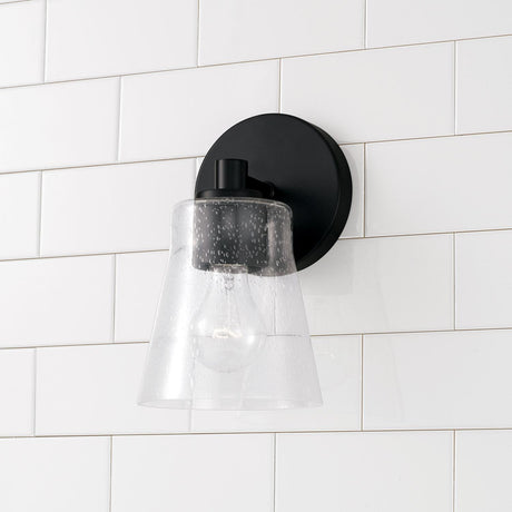 Capital Lighting 646911MB-533 Baker 1 Light Sconce Matte Black