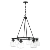 Capital Lighting 442761MB-518 Dillon 6 Light Chandelier Matte Black