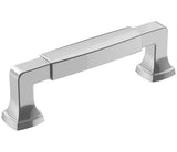 Amerock Cabinet Pull Polished Chrome 3-3/4 inch (96 mm) Center-to-Center Stature 1 Pack Drawer Pull Cabinet Handle Cabinet Hardware