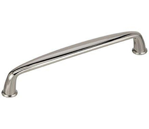Amerock Cabinet Pull Polished Nickel 6-5/16 inch (160 mm) Center to Center Kane 1 Pack Drawer Pull Drawer Handle Cabinet Hardware