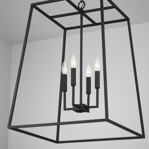 Capital Lighting 337341BI Clint 4 Light Pendant Black Iron