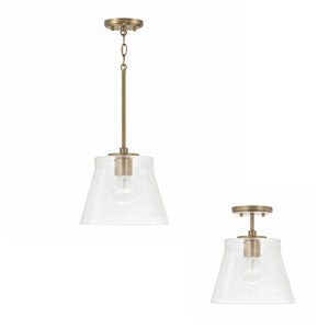 Capital Lighting 346912AD Baker 1 Light Pendant Aged Brass