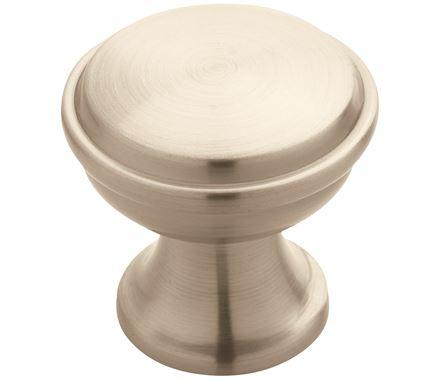 Amerock Cabinet Knob Satin Nickel 1-3/16 inch (30 mm) Diameter Westerly 1 Pack Drawer Knob Cabinet Hardware