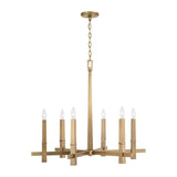 Capital Lighting 449661AD Blake 6 Light Chandelier Aged Brass